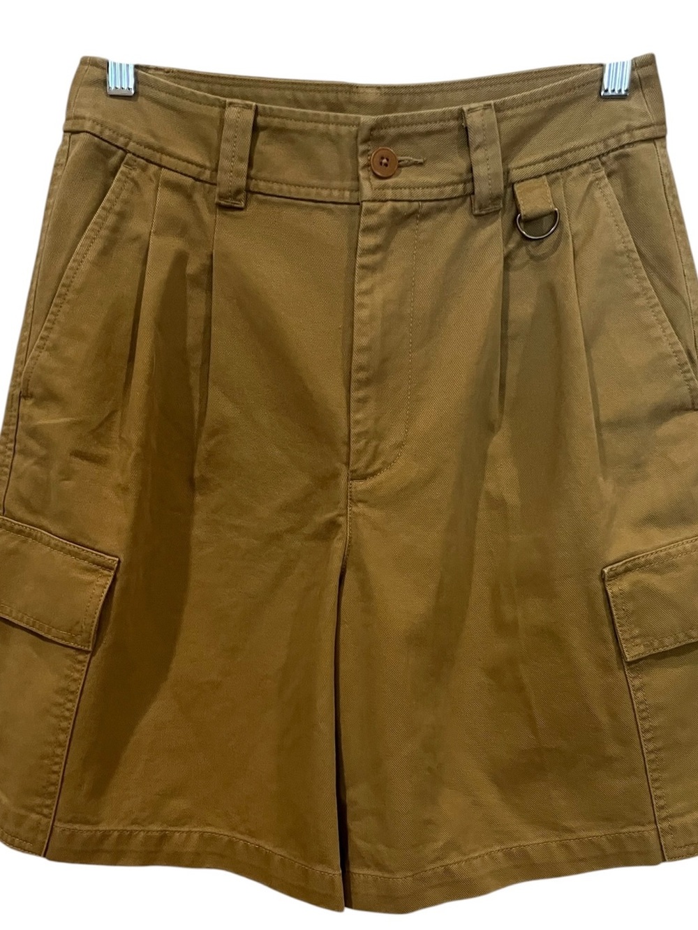 Madewell Olive-Brown Cargo pleated Shorts  size 4